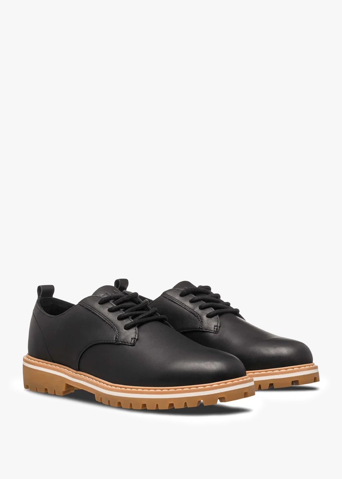 Men's Logan Black Leather Lace Up Shoes