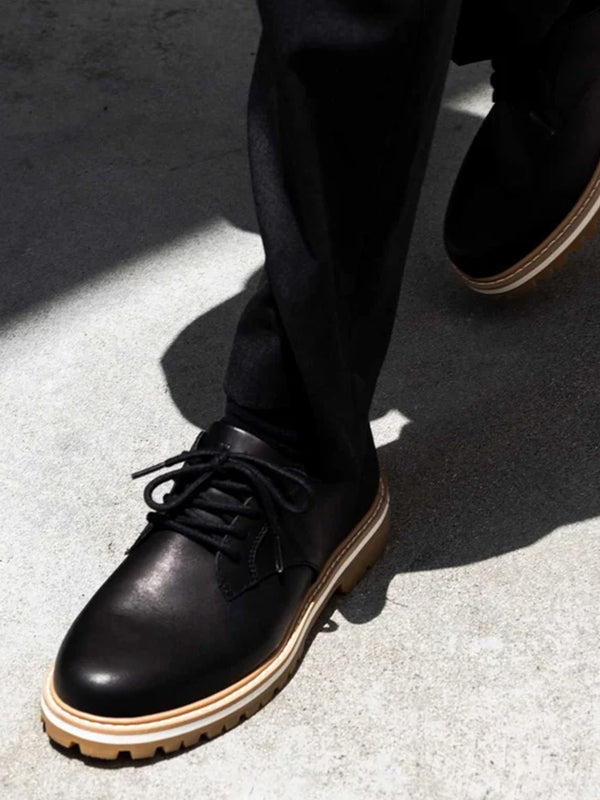 Men's Logan Black Leather Lace Up Shoes