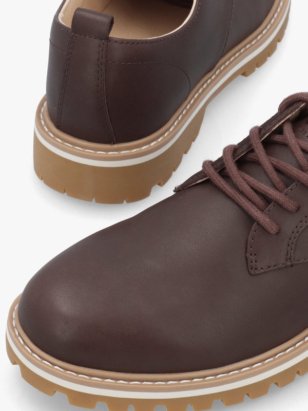 Clae Men's Logan Antique Brown Leather Lace Up Shoes