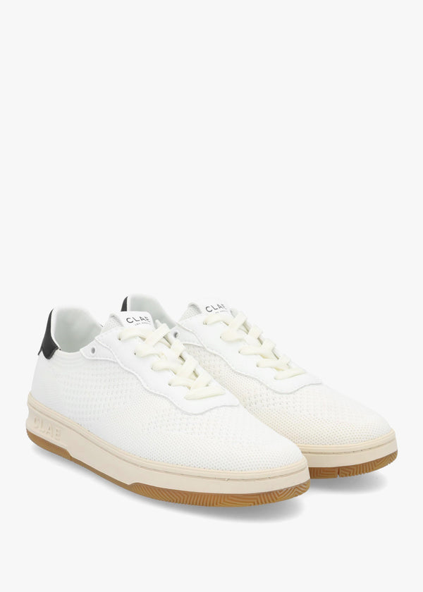 Clae Women's Malone Knit White Black Trainers