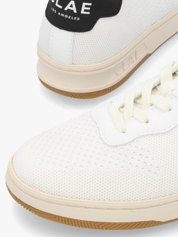 Clae Women's Malone Knit White Black Trainers