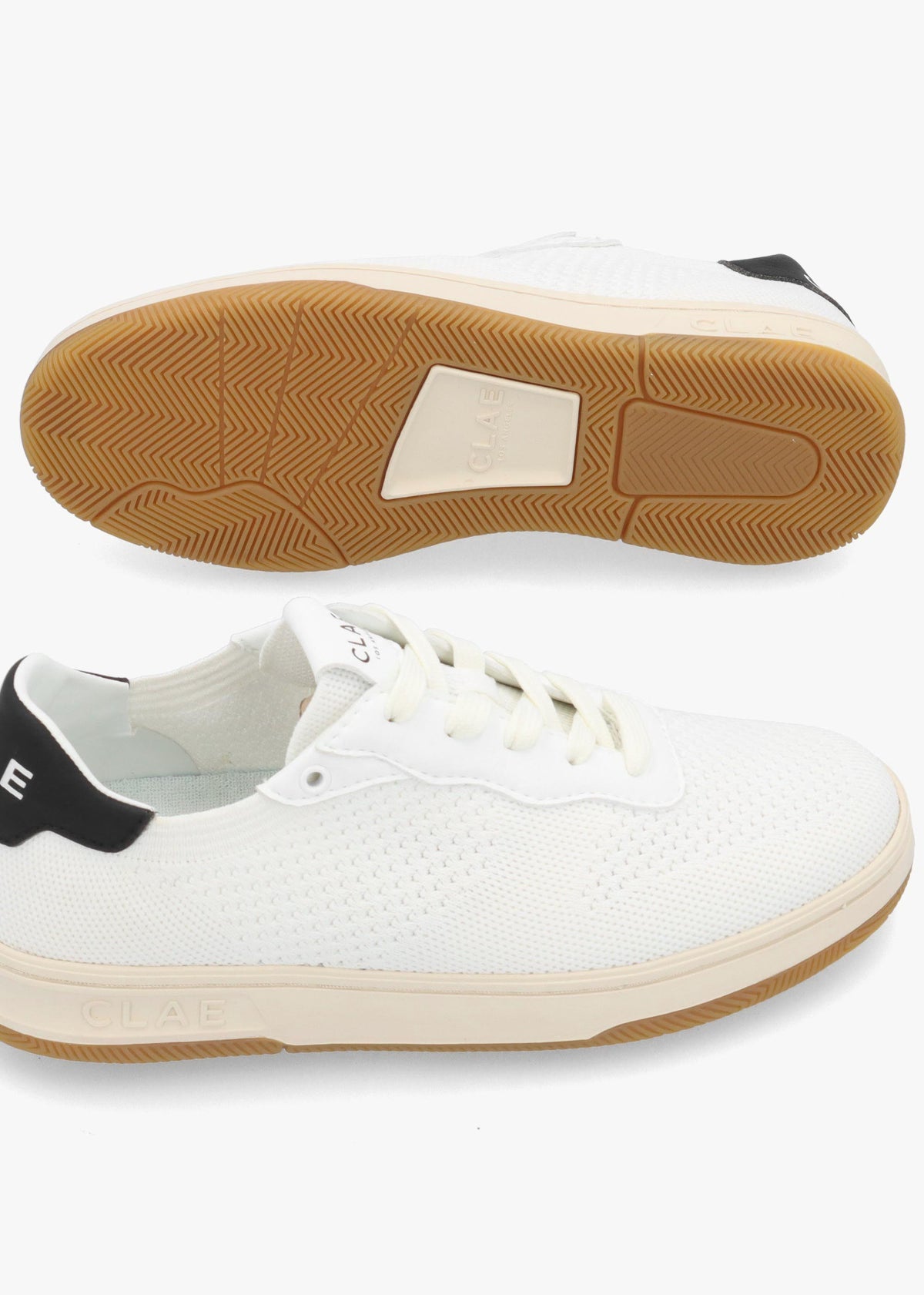 Clae Women's Malone Knit White Black Trainers