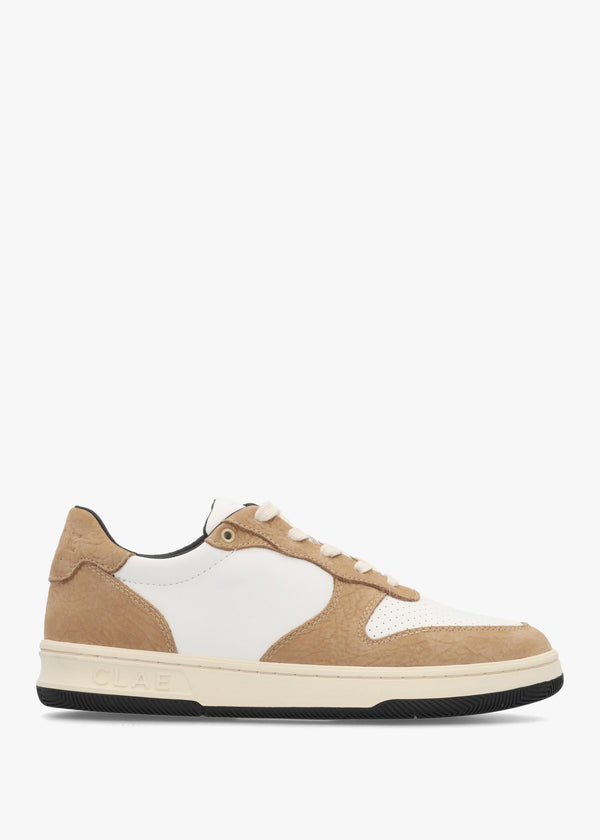 Clae Men's Malone White Starfish Leather Trainers
