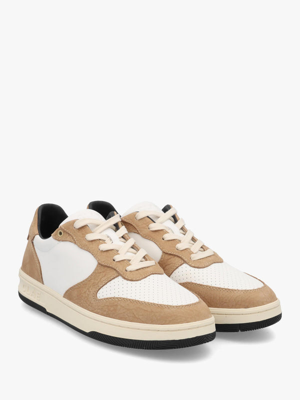 Clae Men's Malone White Starfish Leather Trainers