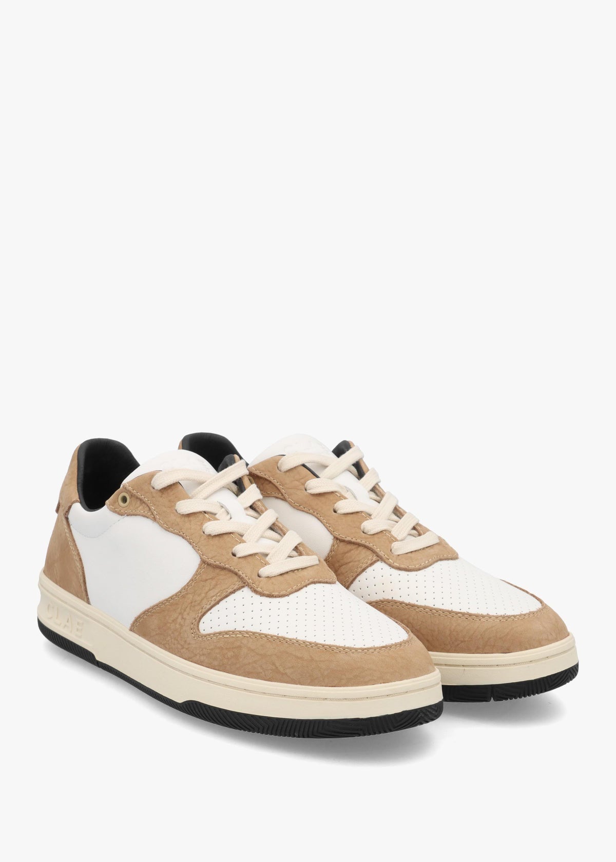 Clae Men's Malone White Starfish Leather Trainers