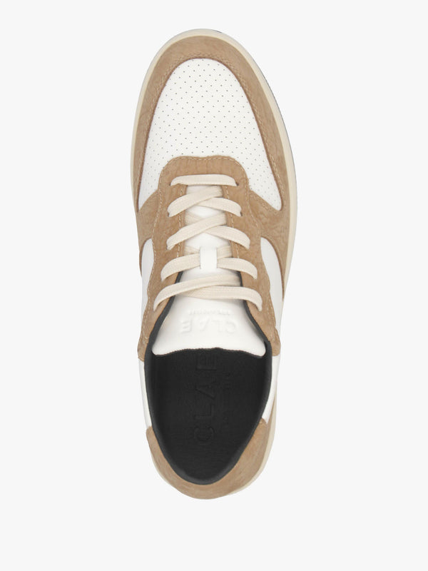 Clae Men's Malone White Starfish Leather Trainers