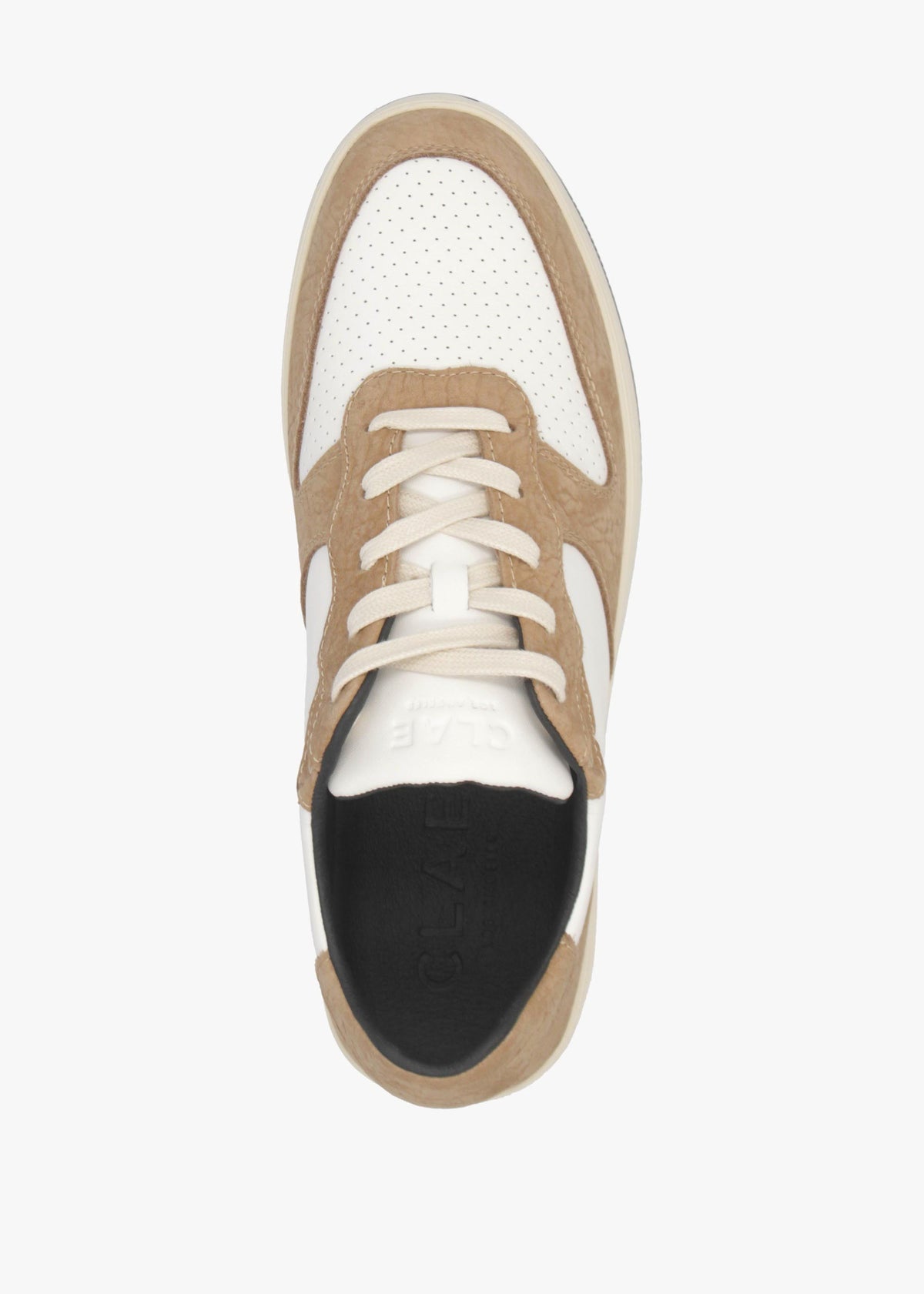 Clae Men's Malone White Starfish Leather Trainers