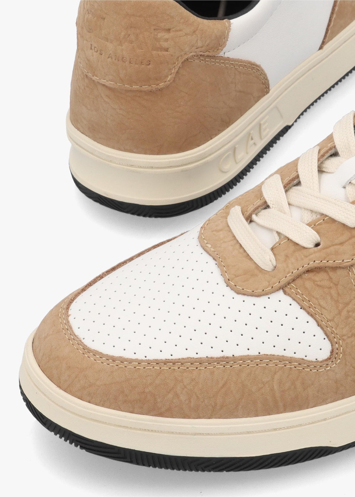 Clae Men's Malone White Starfish Leather Trainers