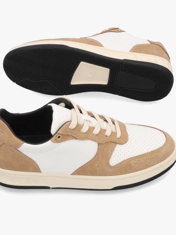 Clae Men's Malone White Starfish Leather Trainers