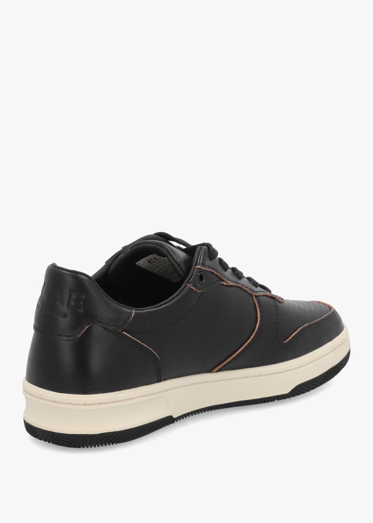 Clae Men's Malone Black Raw Edge Leather Trainers