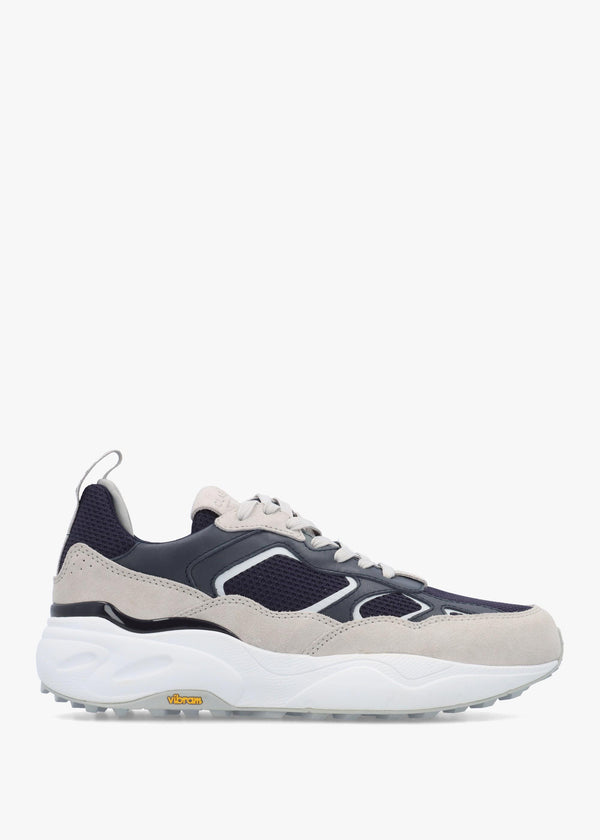 Clae Men's Salazar Navy Quilt Grey Trainers