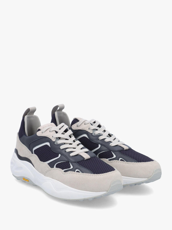 Clae Men's Salazar Navy Quilt Grey Trainers