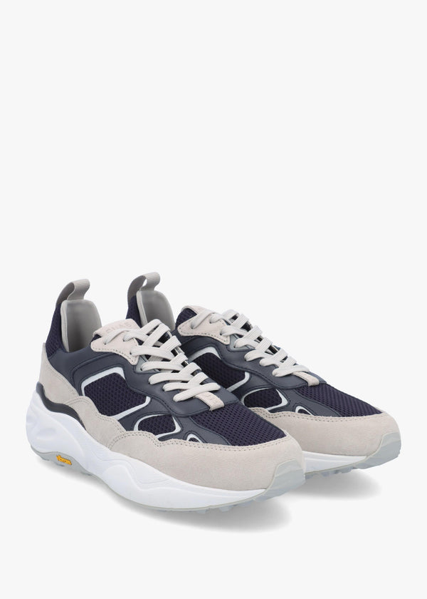 Clae Men's Salazar Navy Quilt Grey Trainers