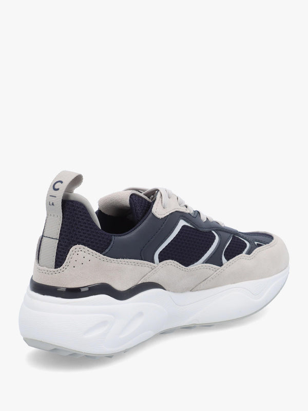 Clae Men's Salazar Navy Quilt Grey Trainers