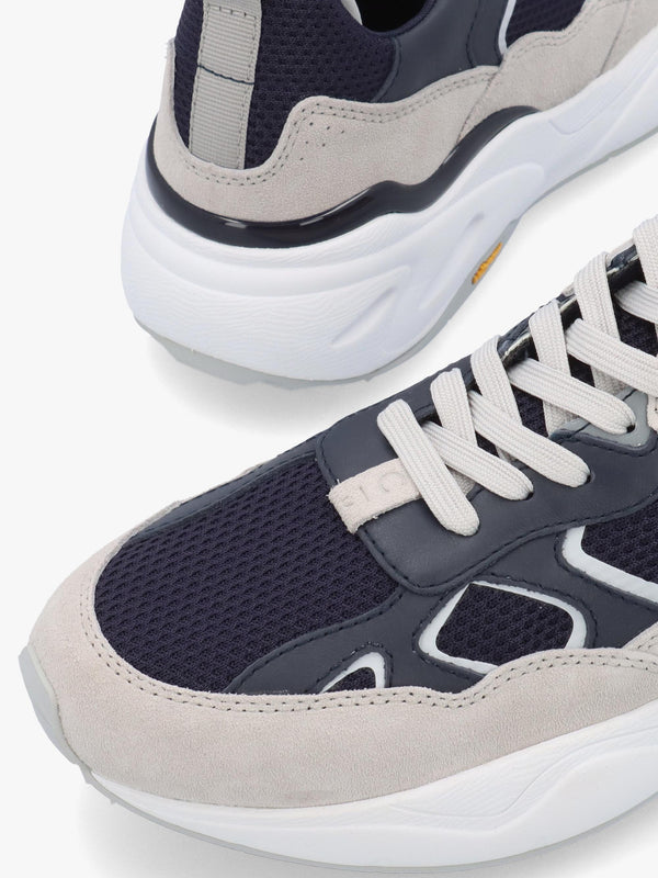 Clae Men's Salazar Navy Quilt Grey Trainers