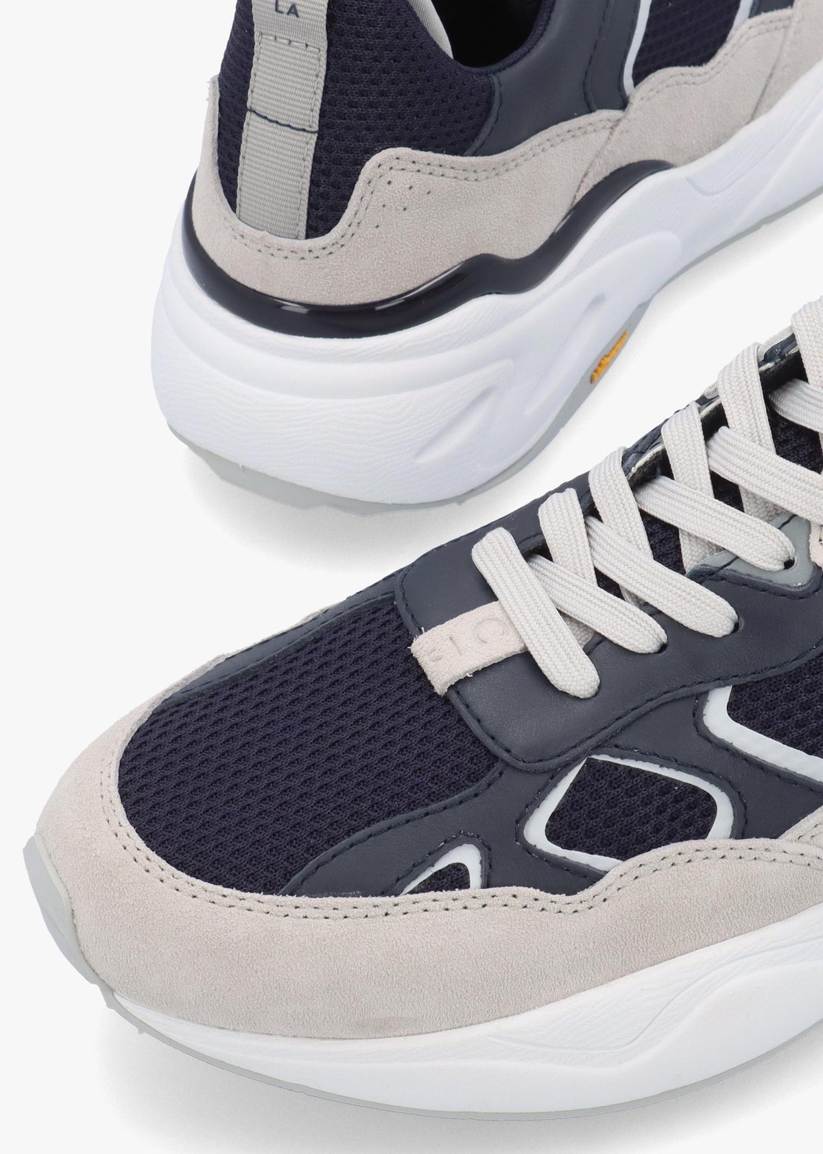 Clae Men's Salazar Navy Quilt Grey Trainers