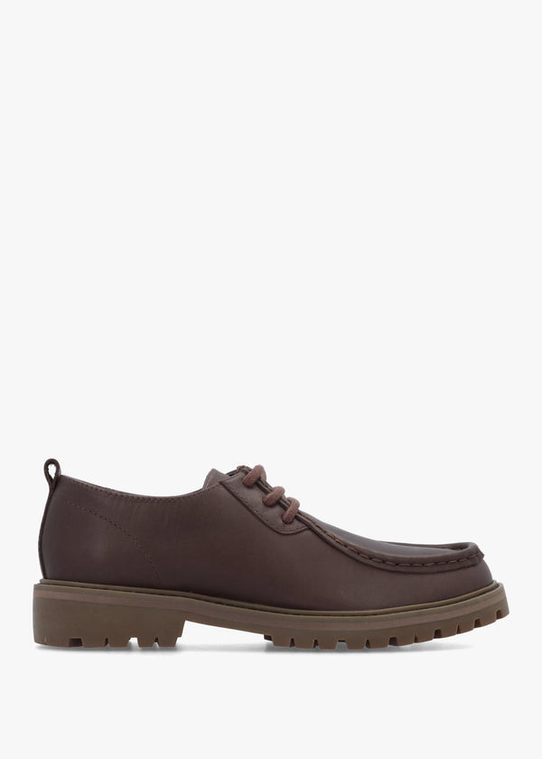 Clae Men's Morrison Antique Brown Leather Lace Up Shoes
