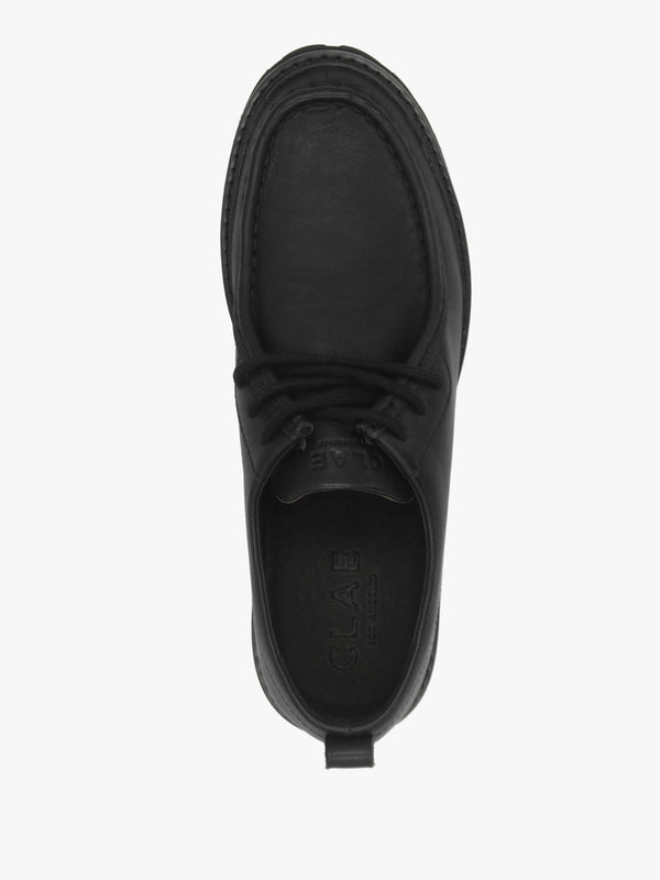 Clae Men's Morrison Antique Black Leather Lace Up Shoes