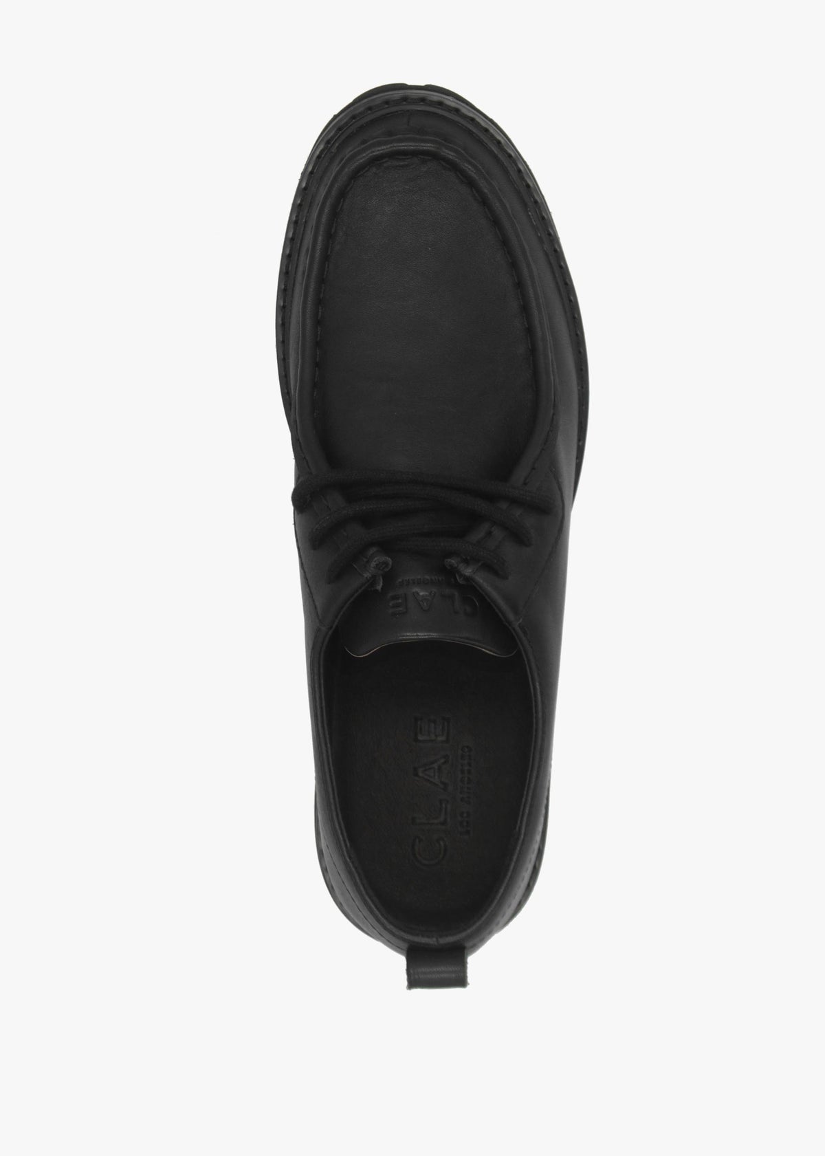 Clae Men's Morrison Antique Black Leather Lace Up Shoes