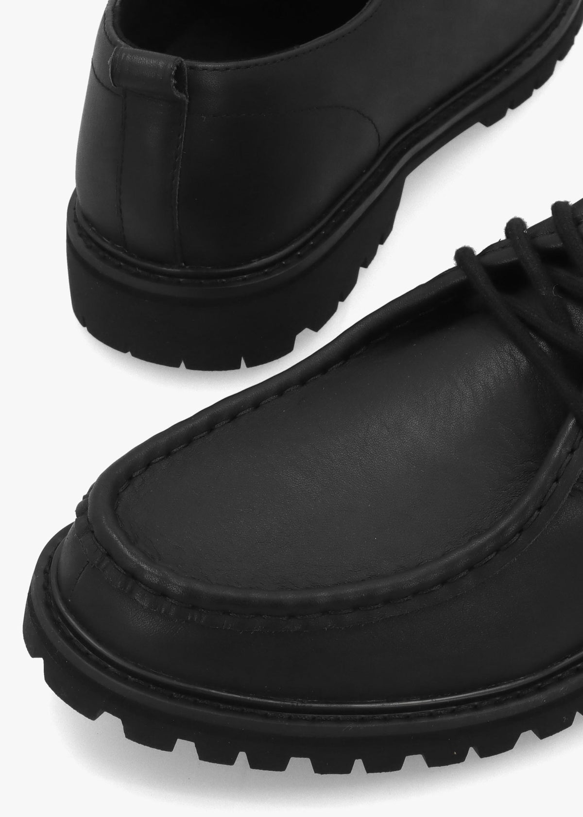 Clae Men's Morrison Antique Black Leather Lace Up Shoes