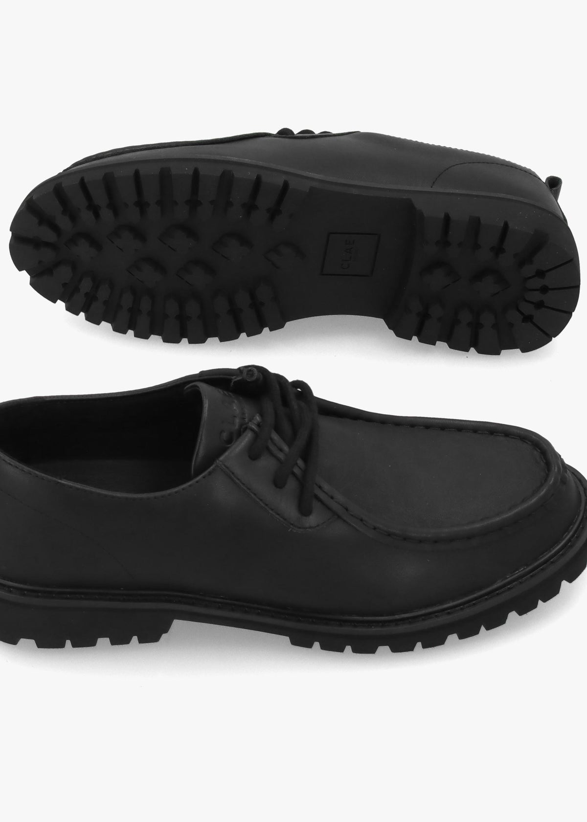 Clae Men's Morrison Antique Black Leather Lace Up Shoes