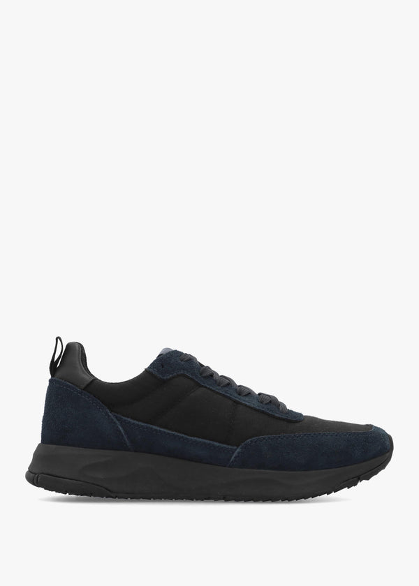 Men's Owens Navy Black Suede Trainers