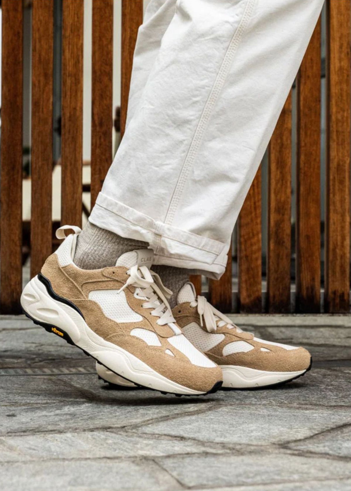 Unisex Salazaar Starfish Tan Suede & Recycled Mesh Trainers