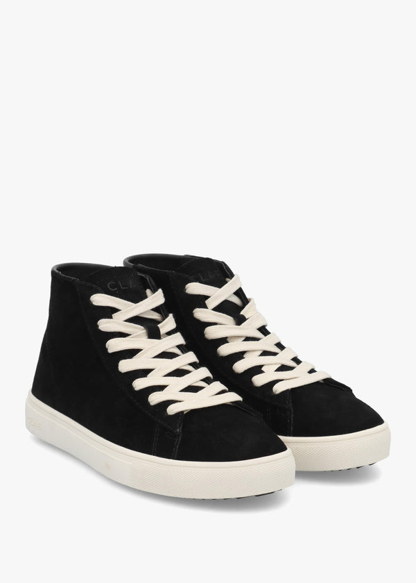 Clae Women's Black Suede High Top Trainers