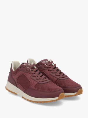 Women's Joshua Vegan Burgundy Trainers
