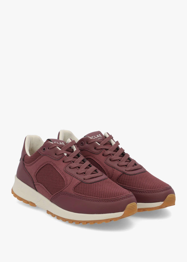 Women's Joshua Vegan Burgundy Trainers