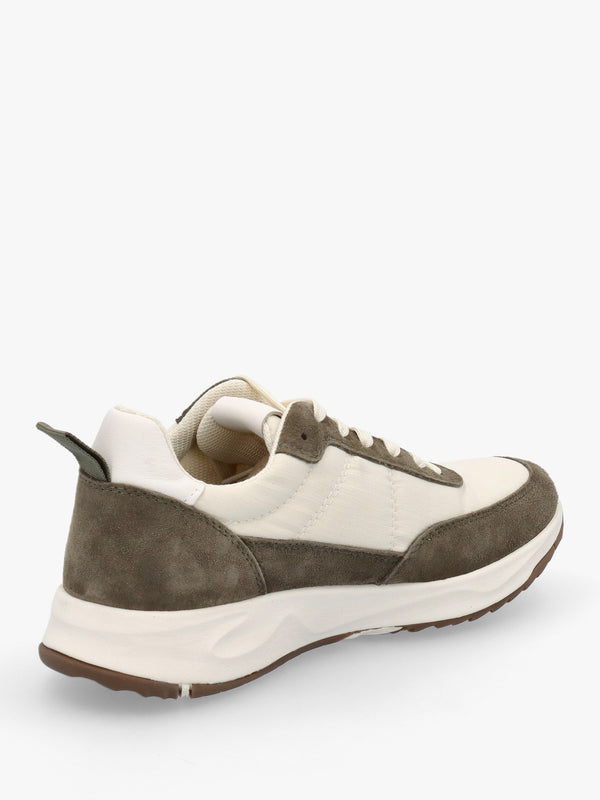 Women's Owens Olive Off White Suede Trainers