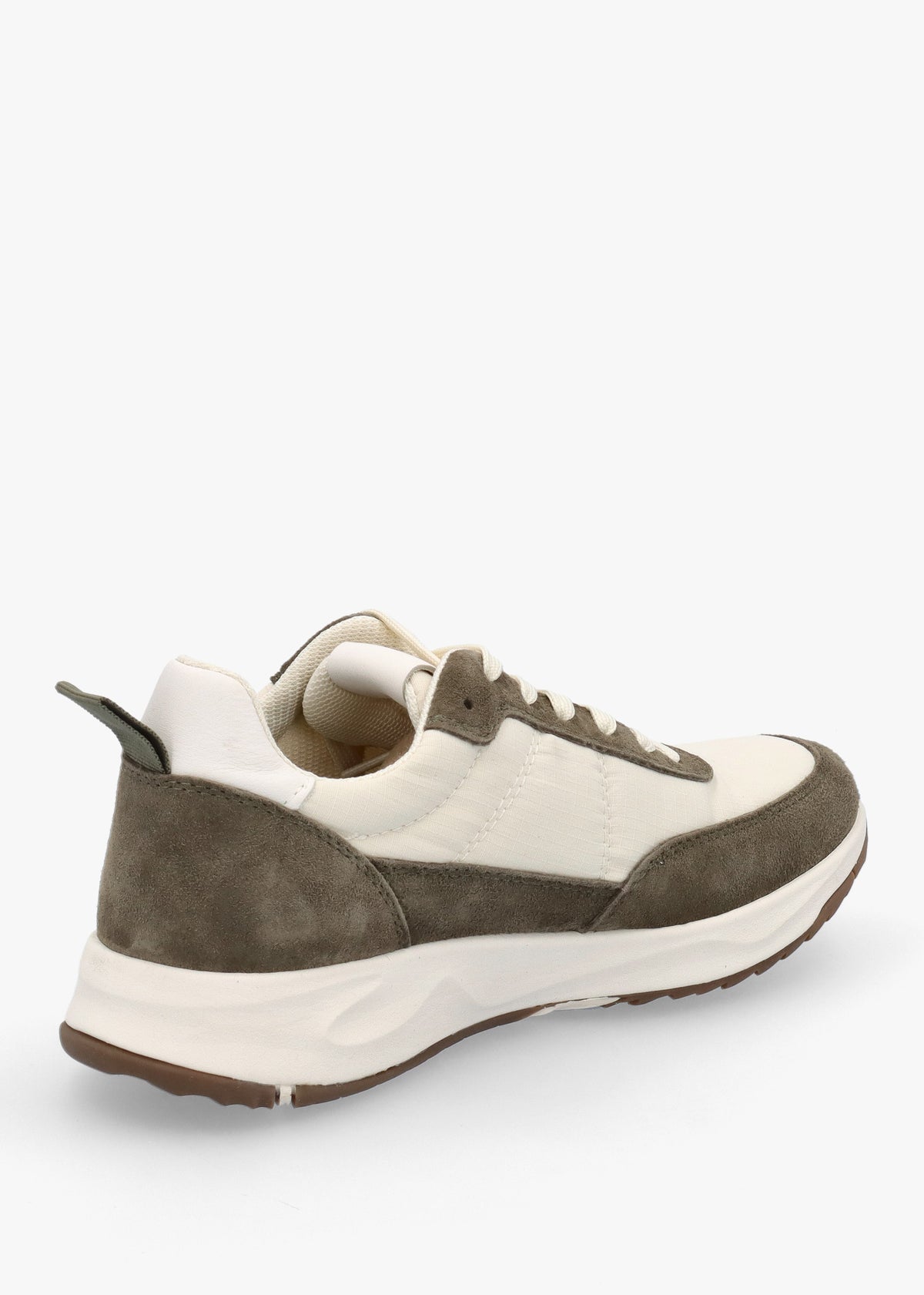 Women's Owens Olive Off White Suede Trainers