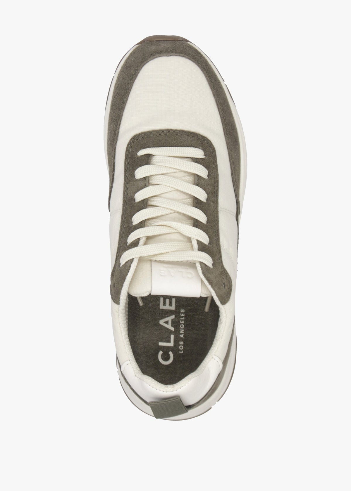 Women's Owens Olive Off White Suede Trainers
