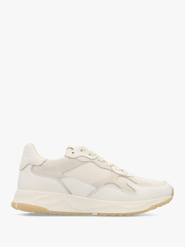 Clae Unisex Zuma Off White Light Natural Gum Leather Trainers