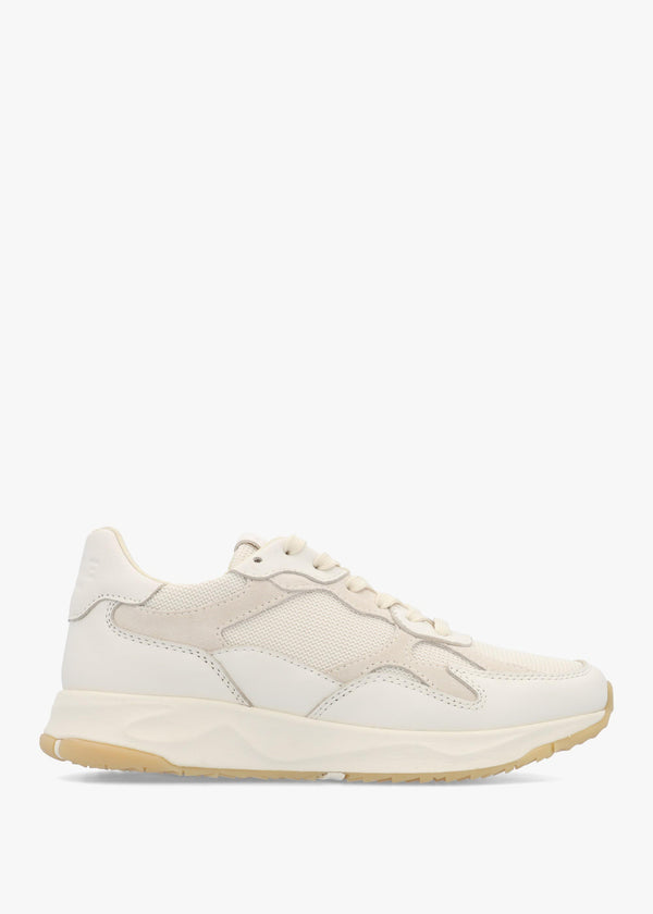 Clae Unisex Zuma Off White Light Natural Gum Leather Trainers