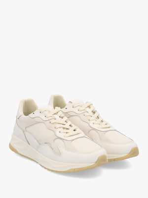 Clae Unisex Zuma Off White Light Natural Gum Leather Trainers
