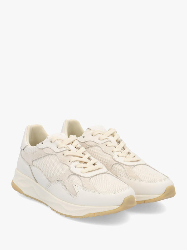 Clae Unisex Zuma Off White Light Natural Gum Leather Trainers