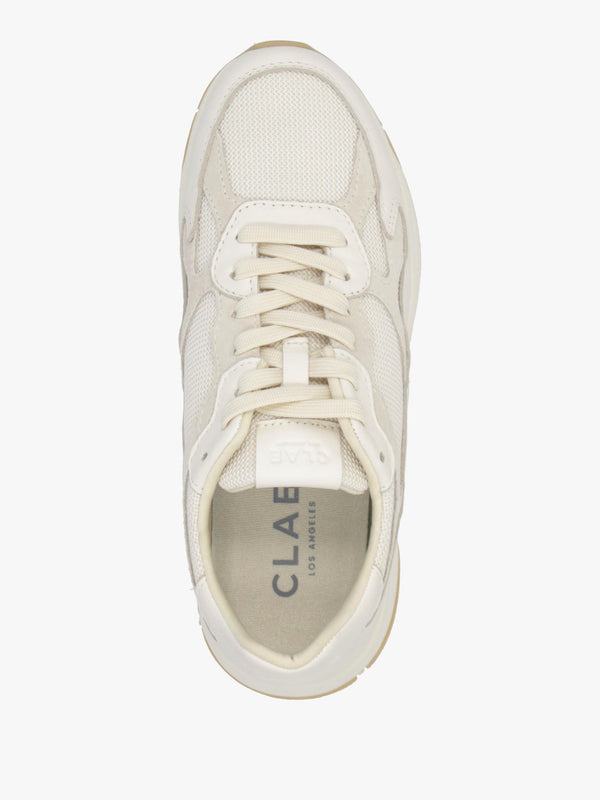 Clae Unisex Zuma Off White Light Natural Gum Leather Trainers