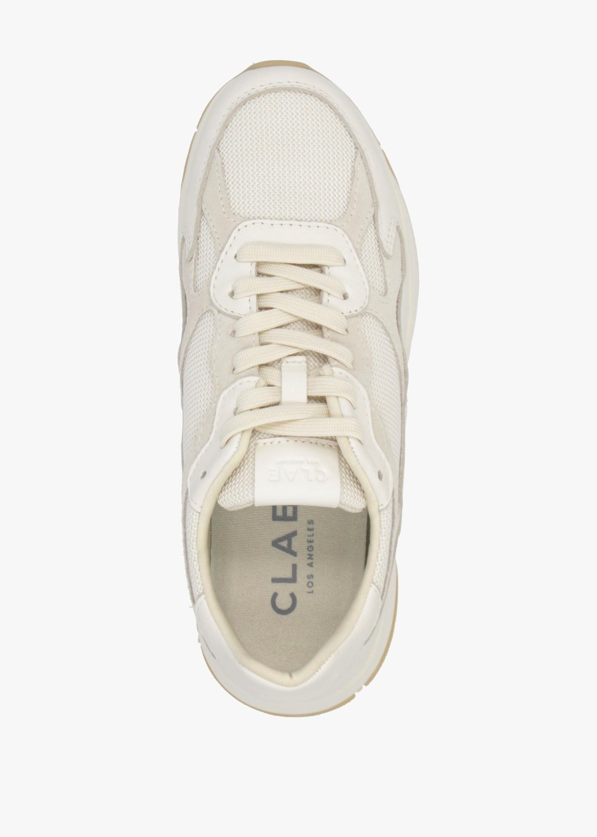 Clae Unisex Zuma Off White Light Natural Gum Leather Trainers