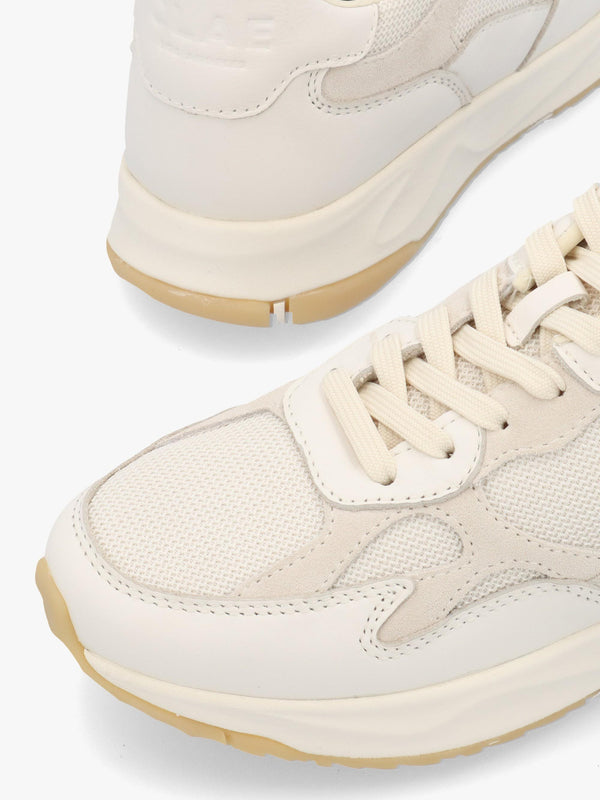 Clae Unisex Zuma Off White Light Natural Gum Leather Trainers