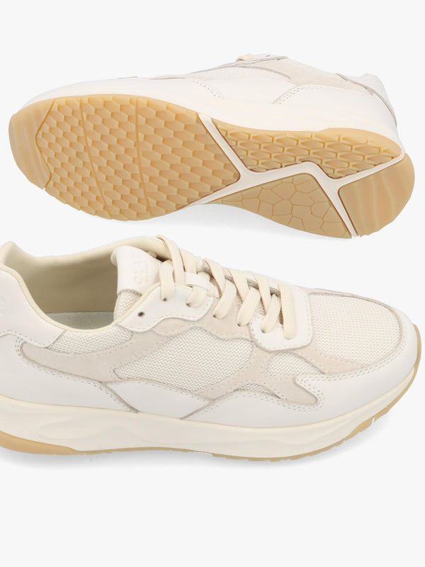 Clae Unisex Zuma Off White Light Natural Gum Leather Trainers