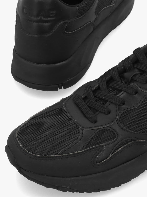 Clae Unisex Zuma Triple Black Leather Trainers