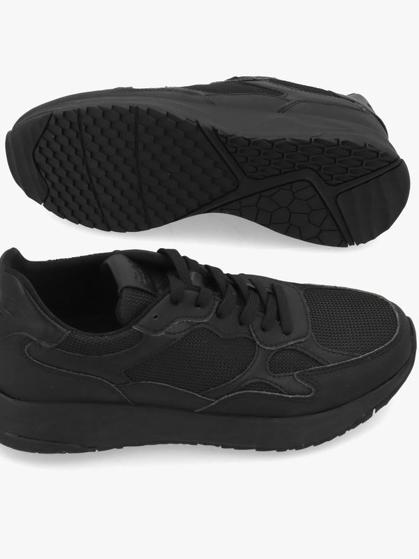 Clae Unisex Zuma Triple Black Leather Trainers