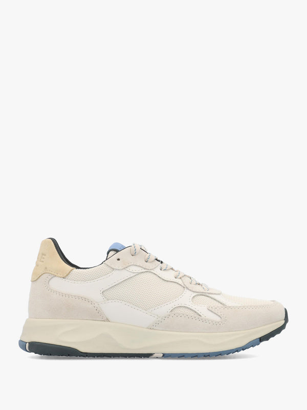 Clae Unisex Zuma Off White Pebble Blue Suede Trainers