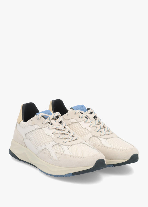 Clae Unisex Zuma Off White Pebble Blue Suede Trainers