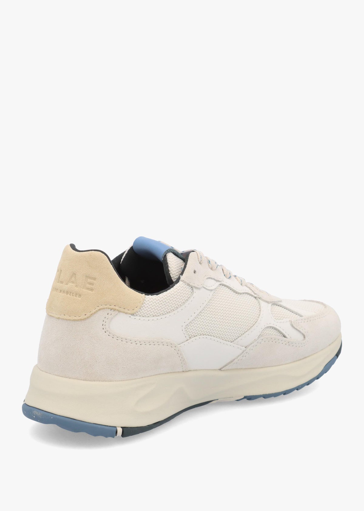 Clae Unisex Zuma Off White Pebble Blue Suede Trainers