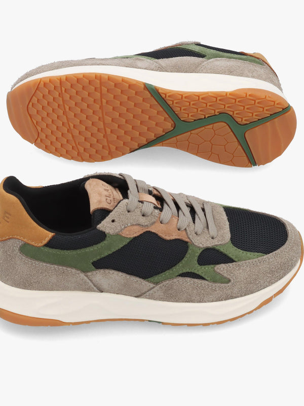 Clae Women's Zuma Fallen Rock Black Olive Suede Trainers