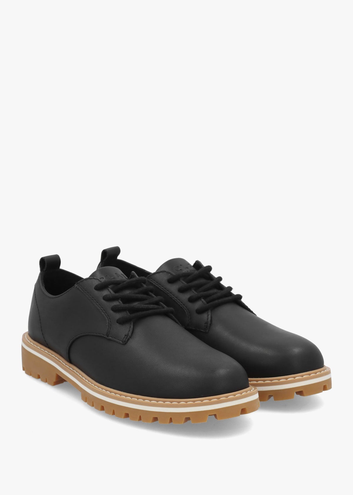 Clae Men's Logan Antique Black Leather Lace Up Shoes