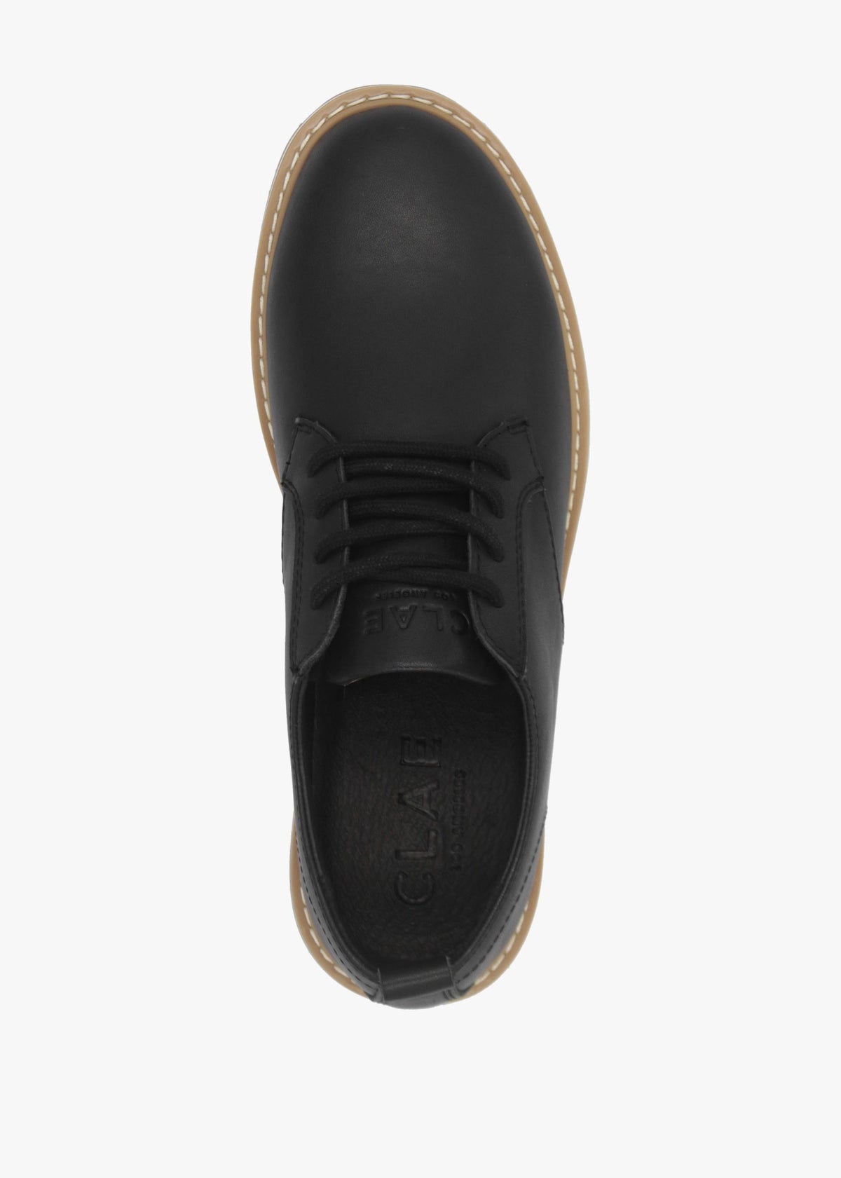 Clae Men's Logan Antique Black Leather Lace Up Shoes