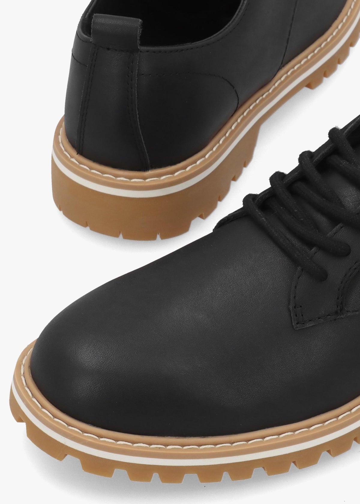 Clae Men's Logan Antique Black Leather Lace Up Shoes